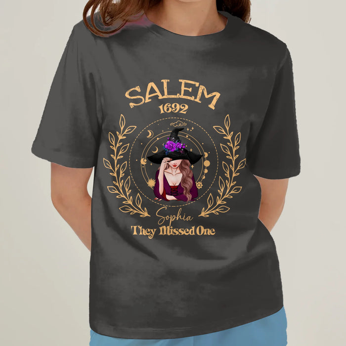 Personalized 1692 Salem They Missed One AOP T-shirt - Gift Idea For Witch Lover