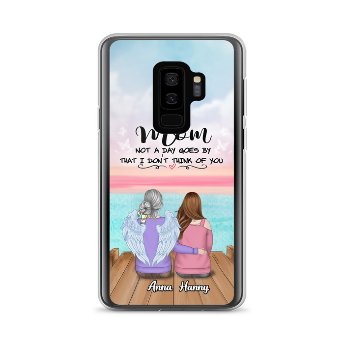 Custom Personalized Memorial Mom/ Dad Phone Case - Memorial Gift Idea - Not A Day Goes By That I Don't Think Of You - Case For iPhone And Samsung