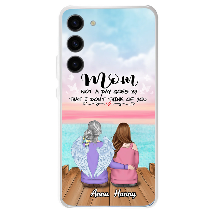 Custom Personalized Memorial Mom/ Dad Phone Case - Memorial Gift Idea - Not A Day Goes By That I Don't Think Of You - Case For iPhone And Samsung