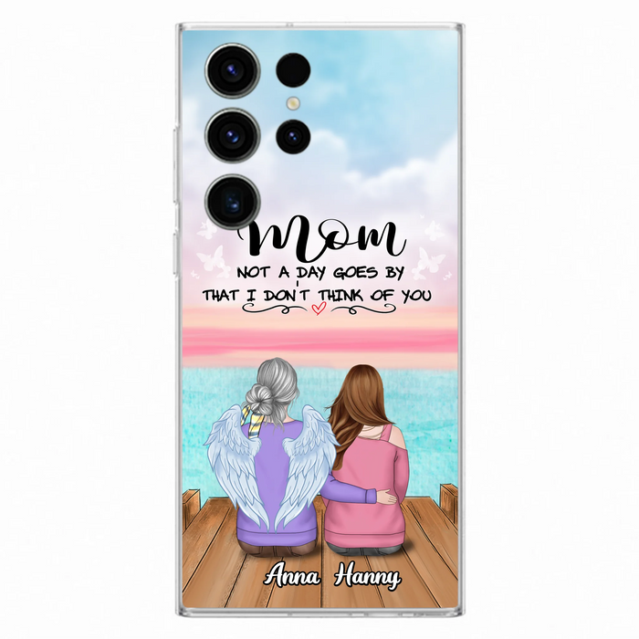 Custom Personalized Memorial Mom/ Dad Phone Case - Memorial Gift Idea - Not A Day Goes By That I Don't Think Of You - Case For iPhone And Samsung