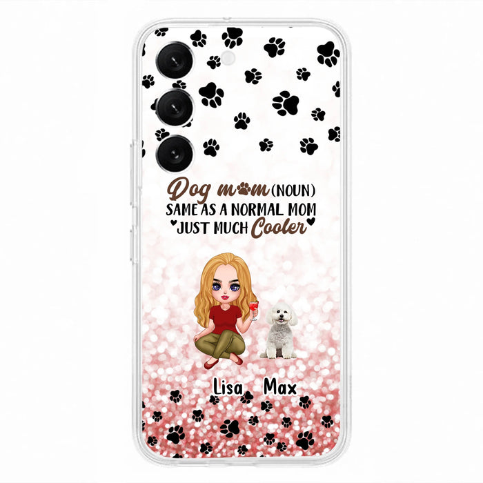 Custom Personalized Dog Mom Phone Case - Upto 6 Dogs - Best Gift For Dog Lover - Crazy Dog Mom - Case For iPhone/Samsung