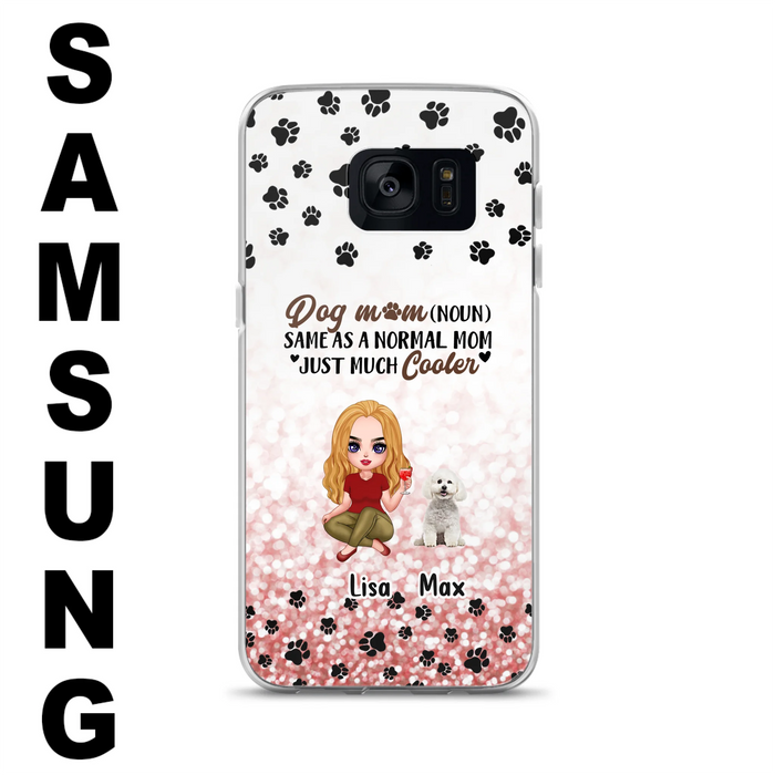 Custom Personalized Dog Mom Phone Case - Upto 6 Dogs - Best Gift For Dog Lover - Crazy Dog Mom - Case For iPhone/Samsung