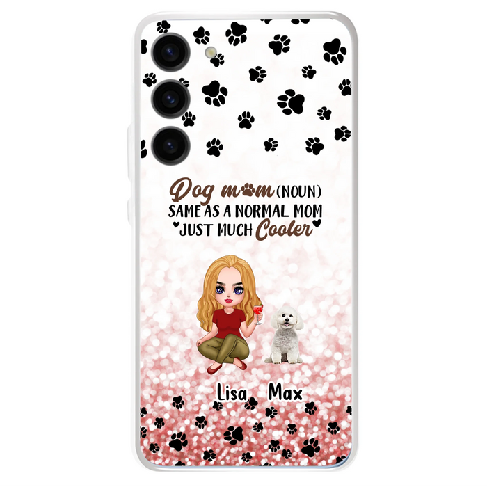 Custom Personalized Dog Mom Phone Case - Upto 6 Dogs - Best Gift For Dog Lover - Crazy Dog Mom - Case For iPhone/Samsung