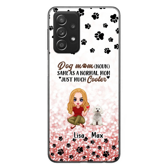Custom Personalized Dog Mom Phone Case - Upto 6 Dogs - Best Gift For Dog Lover - Crazy Dog Mom - Case For iPhone/Samsung