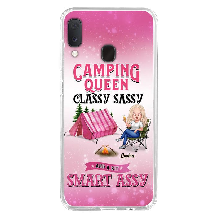 Custom Personalized Camping Queen Phone Case - Gift Idea For Camping Lovers/Mother's Day - Camping Queen Classy Sassy And A Bit Smart Assy - Cases For iPhone And Samsung