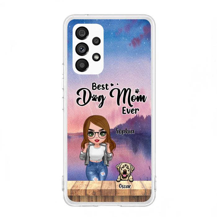 Personalized Dog Mom Chibi Front Phone Case - Gifts For Dog Lover With Up to 4 Dogs - Best Dog Mom Ever - Case For iPhone And Samsung