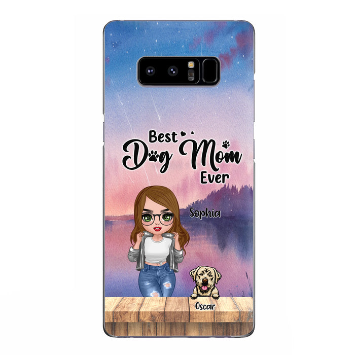 Personalized Dog Mom Chibi Front Phone Case - Gifts For Dog Lover With Up to 4 Dogs - Best Dog Mom Ever - Case For iPhone And Samsung