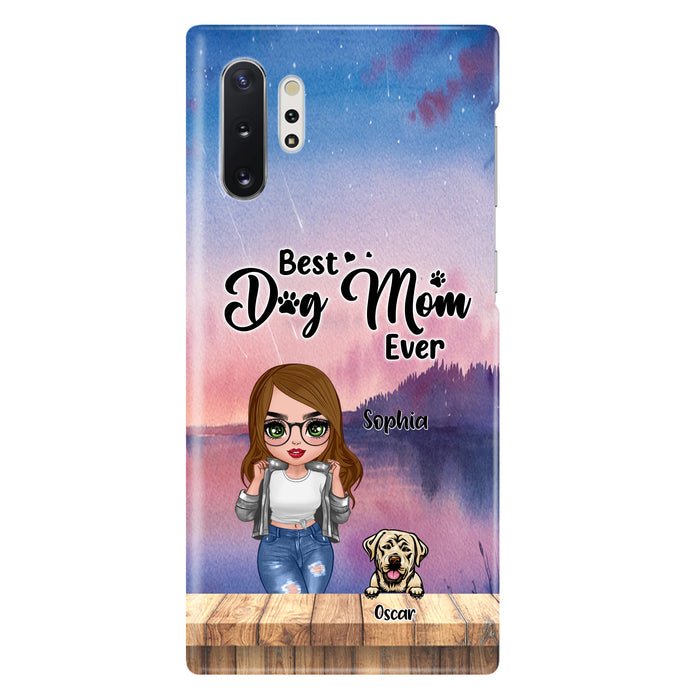 Personalized Dog Mom Chibi Front Phone Case - Gifts For Dog Lover With Up to 4 Dogs - Best Dog Mom Ever - Case For iPhone And Samsung
