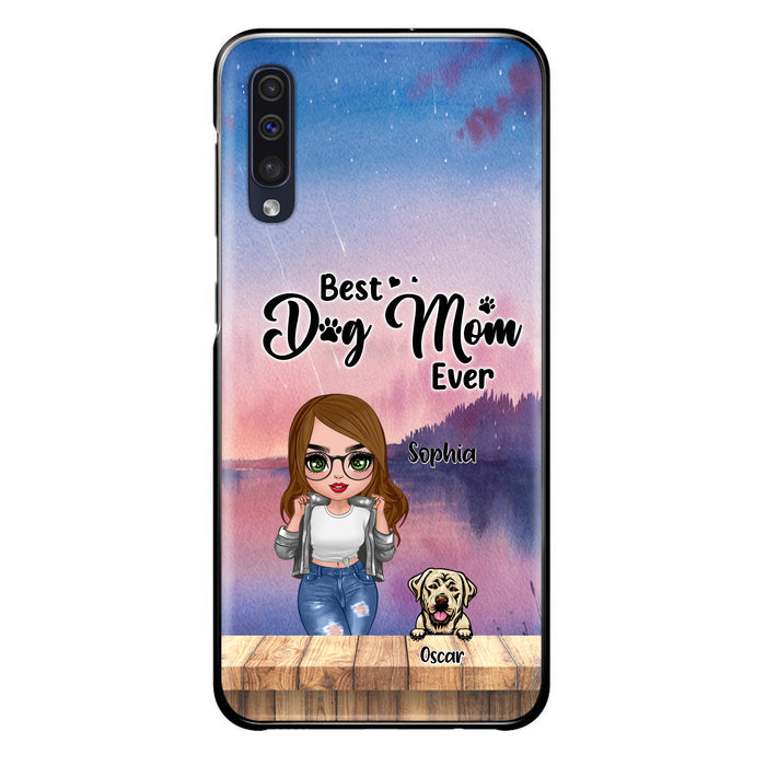 Personalized Dog Mom Chibi Front Phone Case - Gifts For Dog Lover With Up to 4 Dogs - Best Dog Mom Ever - Case For iPhone And Samsung