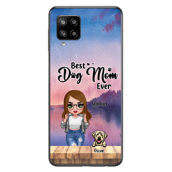 Personalized Dog Mom Chibi Front Phone Case - Gifts For Dog Lover With Up to 4 Dogs - Best Dog Mom Ever - Case For iPhone And Samsung