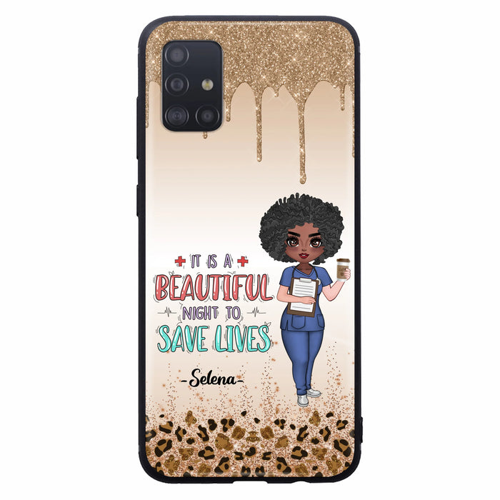 Custom Personalized Nurse Phone Case - Best Gift For Nurse - It's A Beautiful Night To Save Lives - Case For iPhone And Samsung