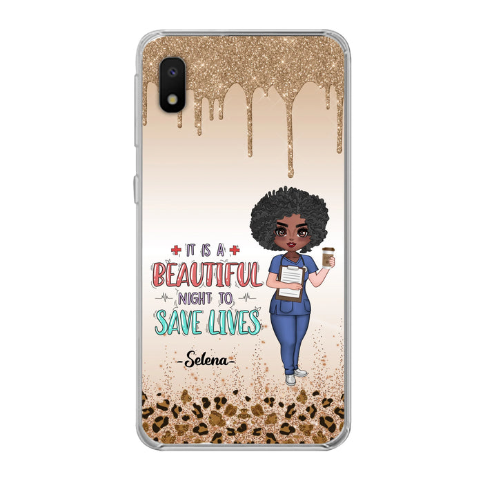 Custom Personalized Nurse Phone Case - Best Gift For Nurse - It's A Beautiful Night To Save Lives - Case For iPhone And Samsung