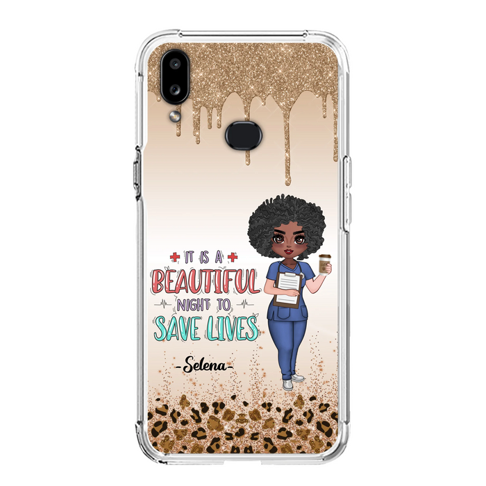 Custom Personalized Nurse Phone Case - Best Gift For Nurse - It's A Beautiful Night To Save Lives - Case For iPhone And Samsung