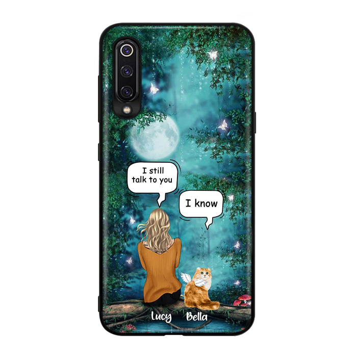 Custom Personalized Cat Memorial Phone Case - Upto 5 Cats - Best Gift For Cat Lover - I still talk to you - Case For Xiaomi, Oppo And Huawei