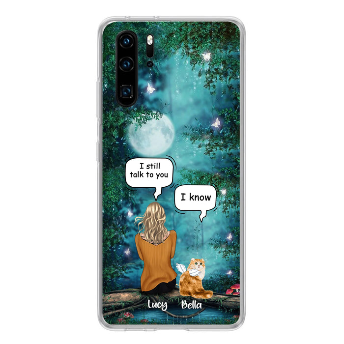 Custom Personalized Cat Memorial Phone Case - Upto 5 Cats - Best Gift For Cat Lover - I still talk to you - Case For Xiaomi, Oppo And Huawei