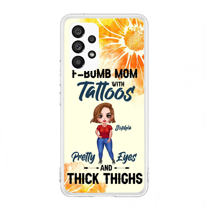 Custom Personalized F-Mom Phone Case for iPhone and Samsung - F-Bomb Mom with Tattoos