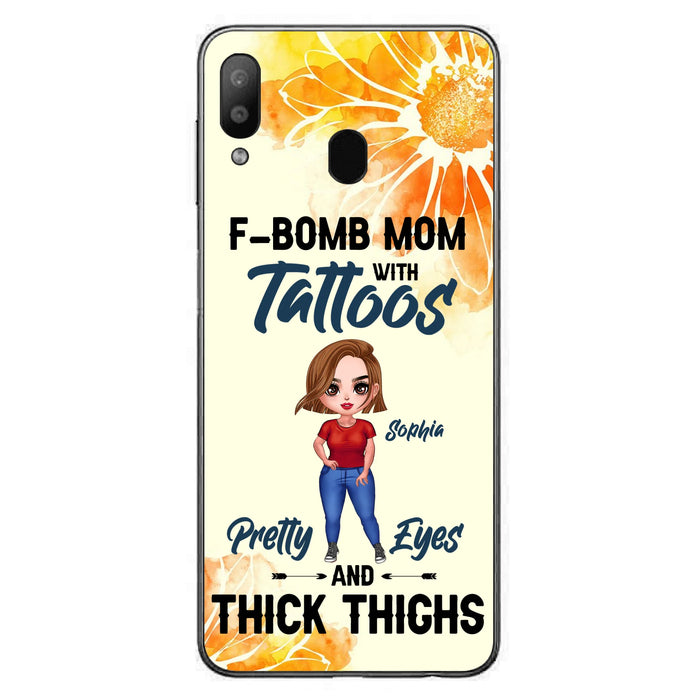 Custom Personalized F-Mom Phone Case for iPhone and Samsung - F-Bomb Mom with Tattoos