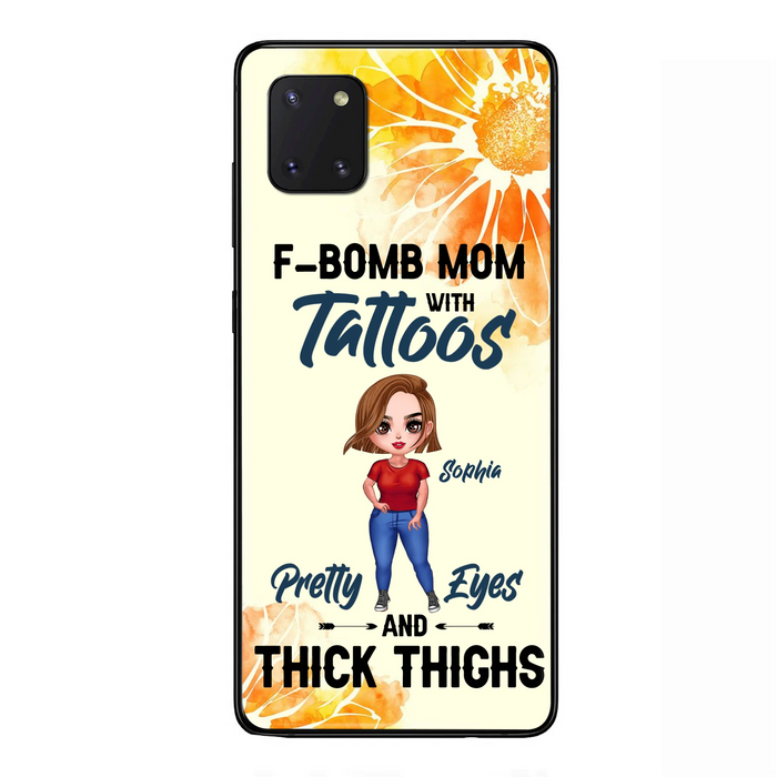 Custom Personalized F-Mom Phone Case for iPhone and Samsung - F-Bomb Mom with Tattoos