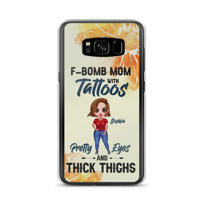 Custom Personalized F-Mom Phone Case for iPhone and Samsung - F-Bomb Mom with Tattoos