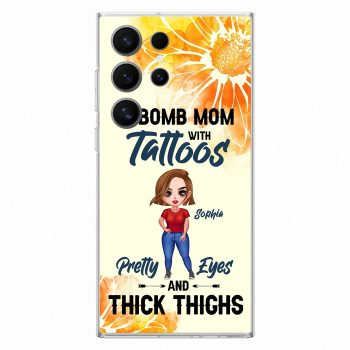 Custom Personalized F-Mom Phone Case for iPhone and Samsung - F-Bomb Mom with Tattoos