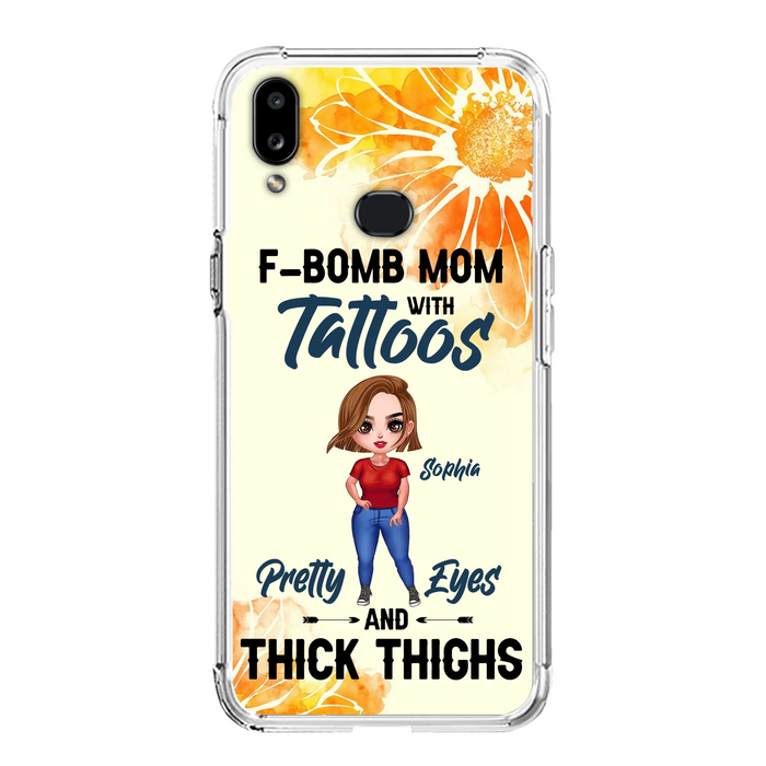 Custom Personalized F-Mom Phone Case for iPhone and Samsung - F-Bomb Mom with Tattoos