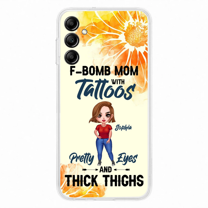 Custom Personalized F-Mom Phone Case for iPhone and Samsung - F-Bomb Mom with Tattoos
