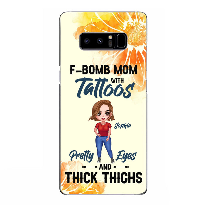 Custom Personalized F-Mom Phone Case for iPhone and Samsung - F-Bomb Mom with Tattoos