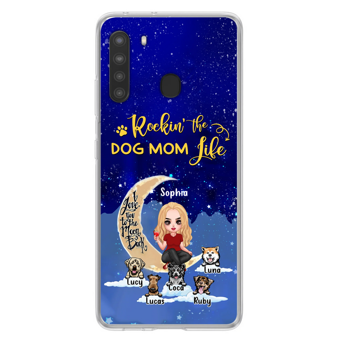Custom Personalized Dog Mom Phone Case - Best Gift For Dog Lovers - Rockin's The Dog Mom Life