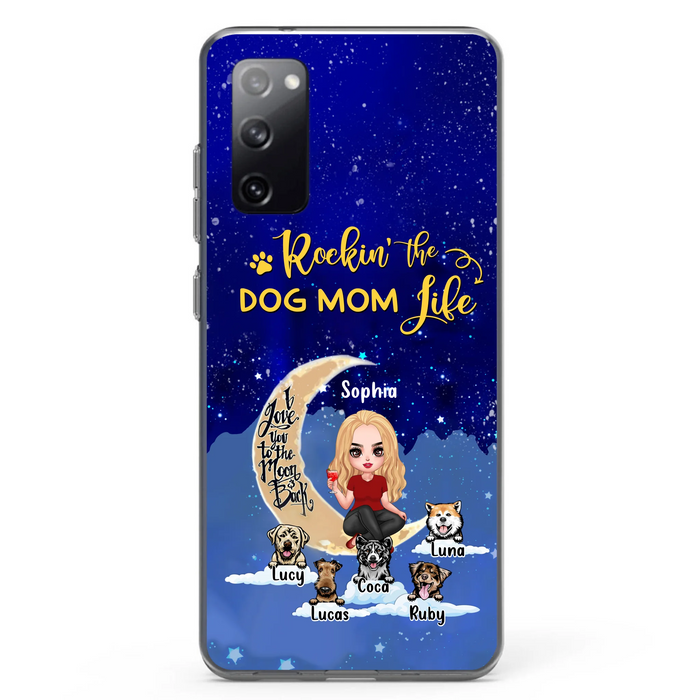 Custom Personalized Dog Mom Phone Case - Best Gift For Dog Lovers - Rockin's The Dog Mom Life