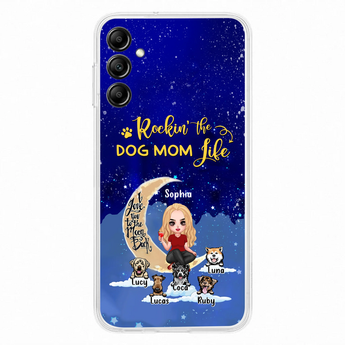 Custom Personalized Dog Mom Phone Case - Best Gift For Dog Lovers - Rockin's The Dog Mom Life
