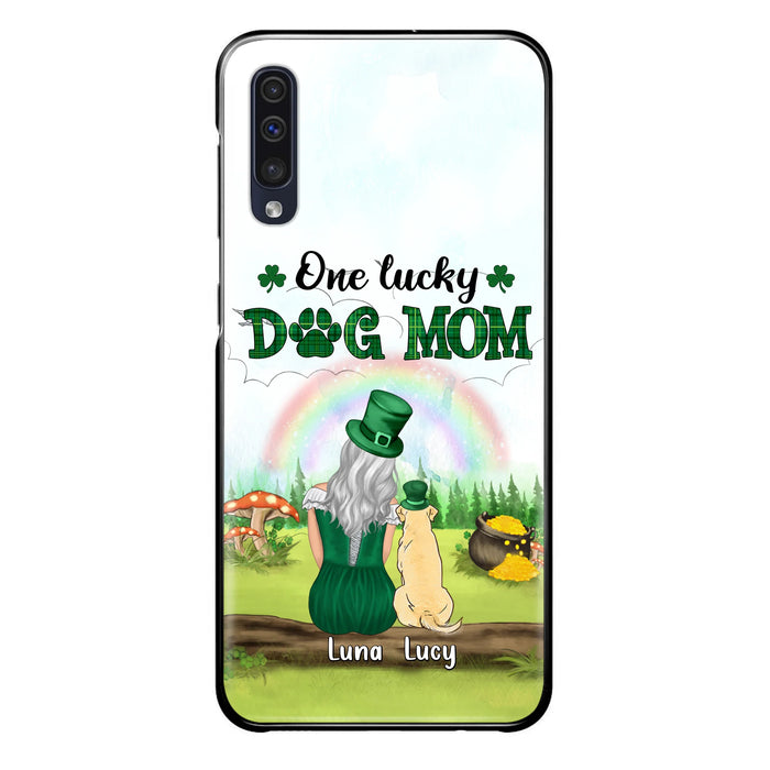 Custom Personalized Dog Mom Phone Case - Upto 4 Dogs - St. Patrick's Day Gift Idea For Dog Lover - Case For iPhone/Samsung