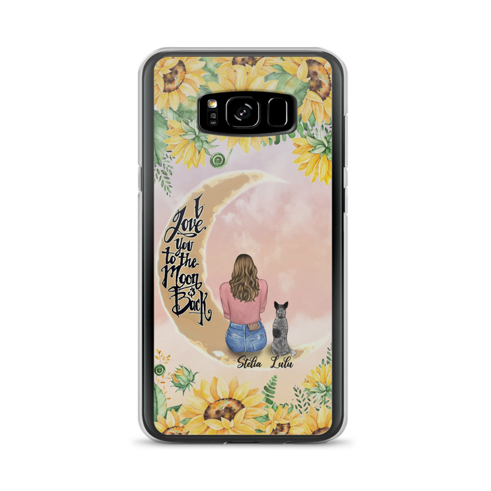 Custom Phone Case For Dog Lovers - Best Gift With Personalized Dogs - I Love You To The Moon and Back