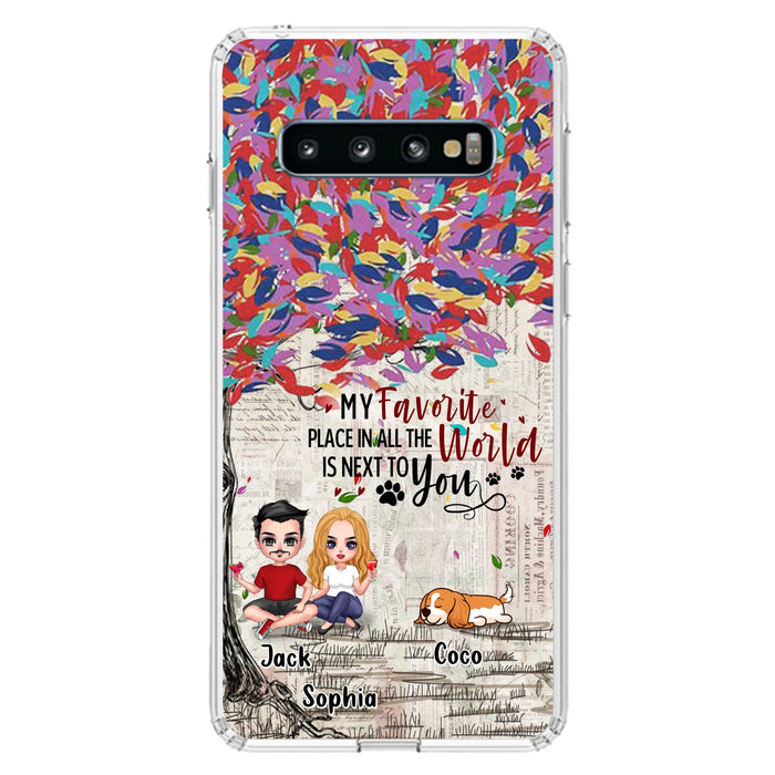 Custom Personalized Couple And Dogs Phone Case - Up to 3 Dogs - Best Gift For Dog Lovers - You And Me & The Dogs - Case For iPhone/Samsung