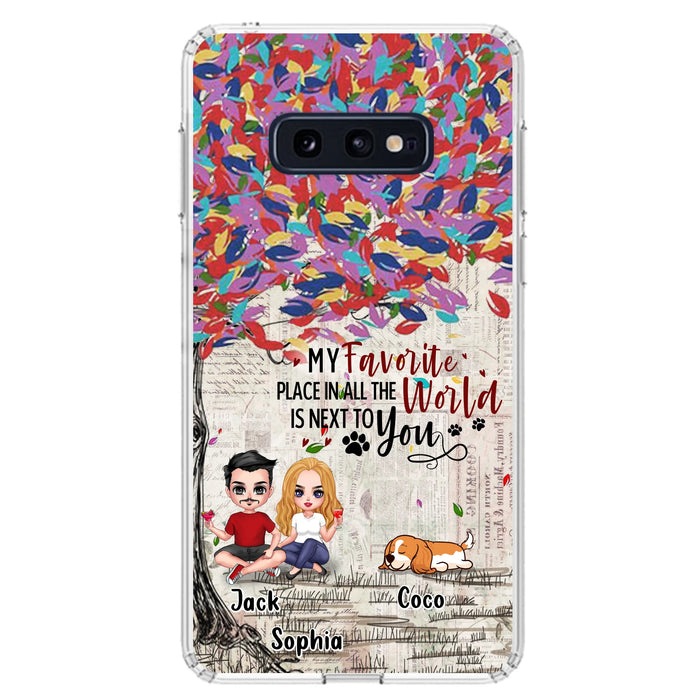 Custom Personalized Couple And Dogs Phone Case - Up to 3 Dogs - Best Gift For Dog Lovers - You And Me & The Dogs - Case For iPhone/Samsung