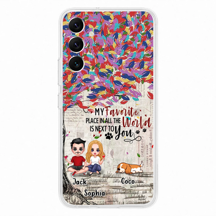 Custom Personalized Couple And Dogs Phone Case - Up to 3 Dogs - Best Gift For Dog Lovers - You And Me & The Dogs - Case For iPhone/Samsung