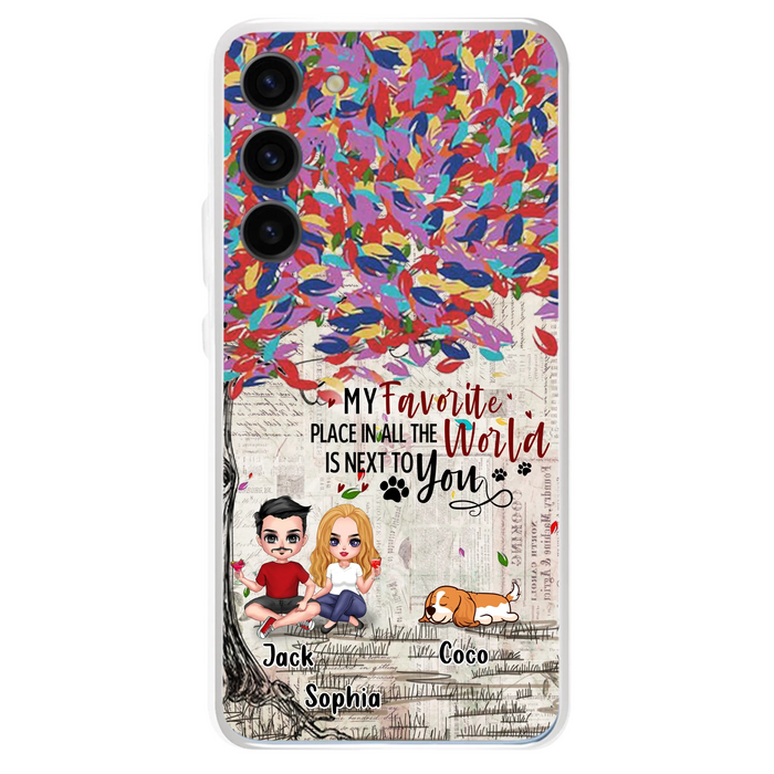 Custom Personalized Couple And Dogs Phone Case - Up to 3 Dogs - Best Gift For Dog Lovers - You And Me & The Dogs - Case For iPhone/Samsung