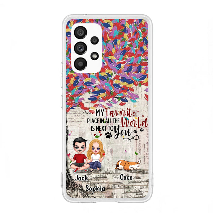 Custom Personalized Couple And Dogs Phone Case - Up to 3 Dogs - Best Gift For Dog Lovers - You And Me & The Dogs - Case For iPhone/Samsung