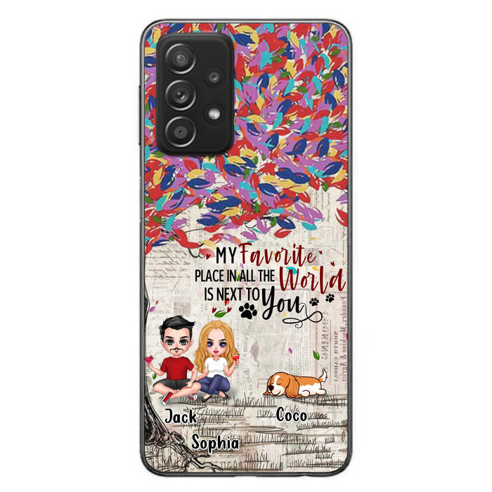 Custom Personalized Couple And Dogs Phone Case - Up to 3 Dogs - Best Gift For Dog Lovers - You And Me & The Dogs - Case For iPhone/Samsung