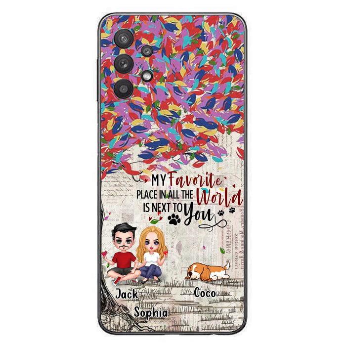 Custom Personalized Couple And Dogs Phone Case - Up to 3 Dogs - Best Gift For Dog Lovers - You And Me & The Dogs - Case For iPhone/Samsung