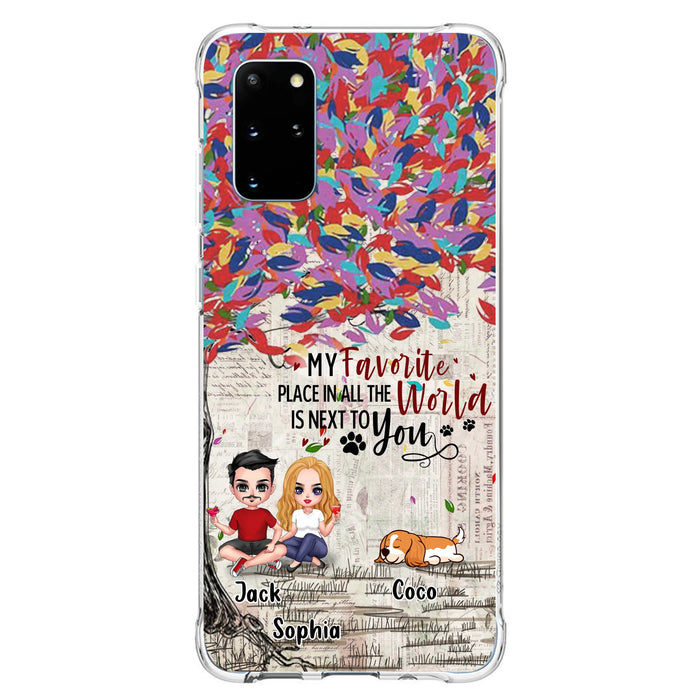 Custom Personalized Couple And Dogs Phone Case - Up to 3 Dogs - Best Gift For Dog Lovers - You And Me & The Dogs - Case For iPhone/Samsung