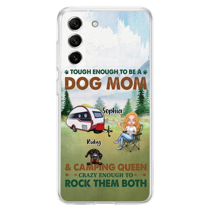 Custom Personalized Camping With Dogs Phone Case - Up to 5 Dogs - Best Gift For Dog Lovers - I Like Camping And Dogs And Maybe 3 People - Case For iPhone/Samsung