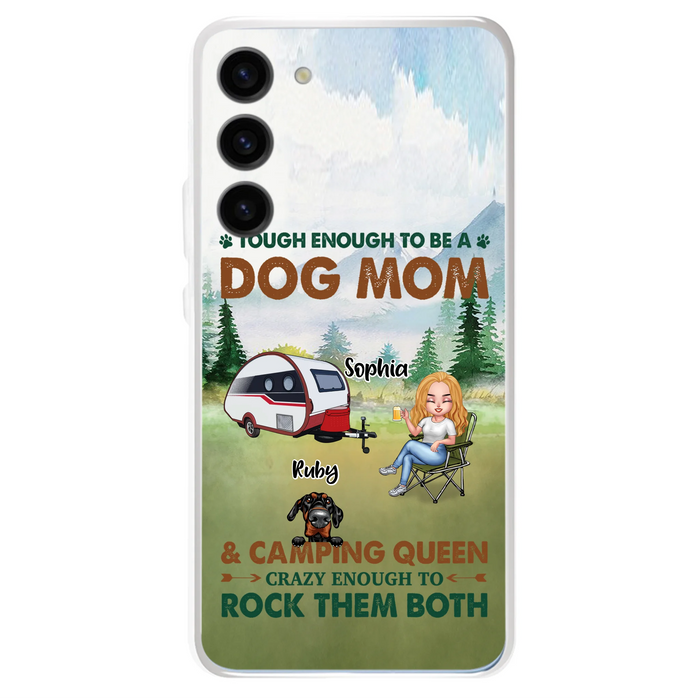 Custom Personalized Camping With Dogs Phone Case - Up to 5 Dogs - Best Gift For Dog Lovers - I Like Camping And Dogs And Maybe 3 People - Case For iPhone/Samsung