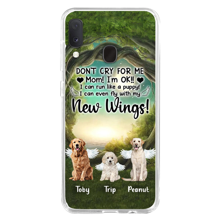 Custom Personalized Dog Phone Case - Best Gift For Dog Lovers - Don'n Cry For Me Mom ! I'm Ok