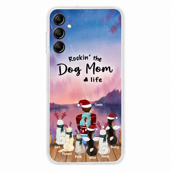 Personalized Christmas Pet Mom/Dad Phone Case - Up to 6 Pets - Rock'in The Dog Mom Life