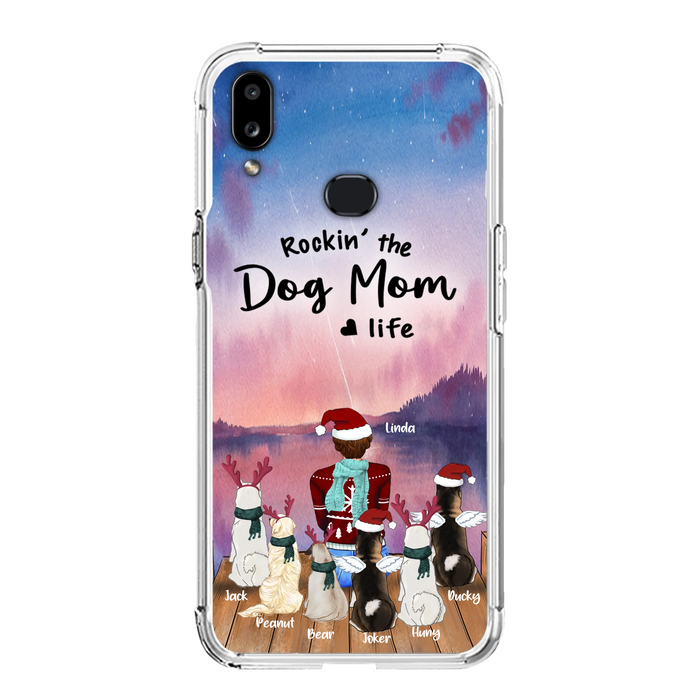 Personalized Christmas Pet Mom/Dad Phone Case - Up to 6 Pets - Rock'in The Dog Mom Life