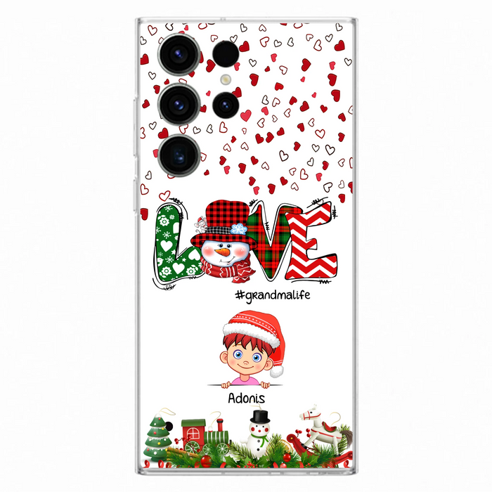 Custom Personalized Christmas Grandmalife Phone Case - Upto 6 Kids - Christmas Gift For Grandma, Mama - Case For iPhone And Samsung