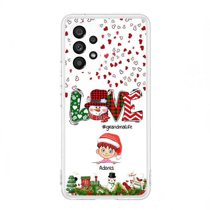 Custom Personalized Christmas Grandmalife Phone Case - Upto 6 Kids - Christmas Gift For Grandma, Mama - Case For iPhone And Samsung