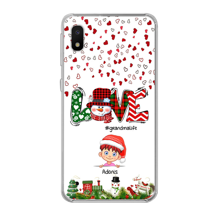 Custom Personalized Christmas Grandmalife Phone Case - Upto 6 Kids - Christmas Gift For Grandma, Mama - Case For iPhone And Samsung