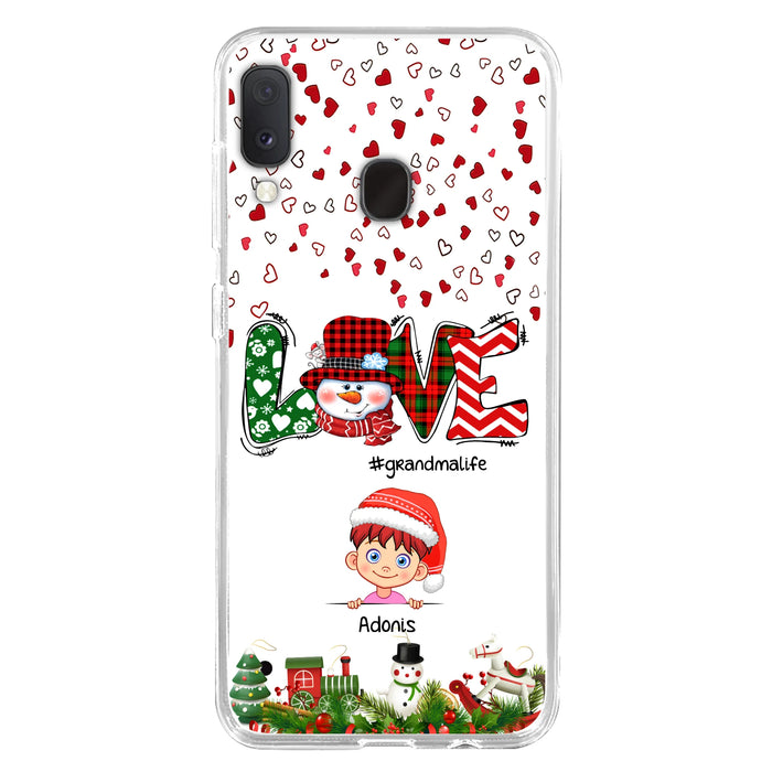 Custom Personalized Christmas Grandmalife Phone Case - Upto 6 Kids - Christmas Gift For Grandma, Mama - Case For iPhone And Samsung