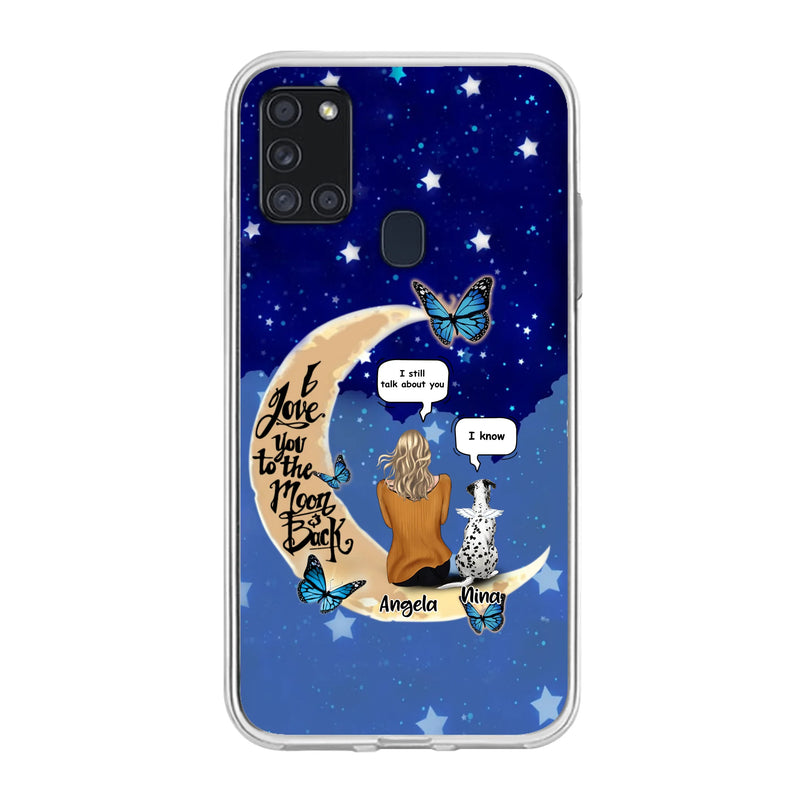 Custom Personalized Memorial Pet Phone Case - Up to 4 Pets - Best Gift For Dog/Cat Lover - I Love You To The Moon & Back - For iPhone And Samsung Phone Case